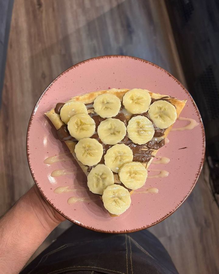 Crêpe mit Nutella und Bananenscheiben